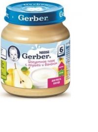 Gerber (Гербер) пюре 125г йогурт груша банан (GERBER PRODUCTS COMPANY)
