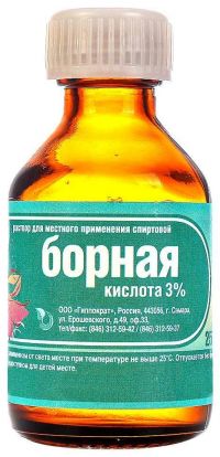 Борная кислота 3% 25мл р-р спирт. №1 фл. (ГИППОКРАТ ООО)
