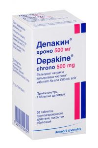 Депакин хроно 500мг таблетки покрытые оболочкой пролонгированного действия №30 (SANOFI-WINTHROP INDUSTRIE_2)
