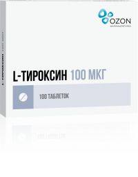 L-тироксин 100мкг таблетки №100 (ОЗОН ООО)