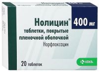Нолицин 400мг таблетки покрытые плёночной оболочкой №20 (KRKA D.D./ ВЕКТОР-МЕДИКА ЗАО)