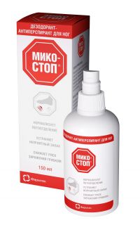 Микостоп дезодорант-антиперспирант для ног 150мл (ЗЕЛЕНАЯ ДУБРАВА ЗАО)