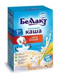 Беллакт каша молочная 250г 5 злаков (БЕЛЛАКТ ОАО)