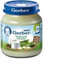 Gerber (Гербер) пюре 125г кабачок молоко (GERBER PRODUCTS COMPANY)