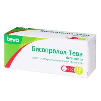 Бисопролол-тева 10мг таблетки покрытые плёночной оболочкой №50 (ТЕВА ООО)