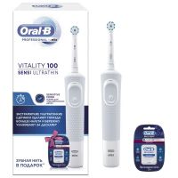 Oral-b (орал би) зубная щетка электрическая vitality d100 sensi ultrathin +зуб.нить (BRAUN GMBH)