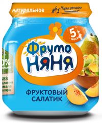 Фрутоняня пюре 100г фруктовый салатик (ЛЕБЕДЯНСКИЙ ОАО)