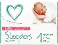 Sleepers (Слиперс) подгузники 1 №27 д/новорожд 2-5кг (ONTEX)