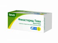 Финастерид-тева 5мг таблетки покрытые плёночной оболочкой №30 (TEVA PHARMACEUTICAL WORKS PRIVATE CO.)