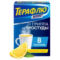 Терафлю макс порошок для раствора для приёма внутрь №8 пакетики лимон (WRAFTON LABORATORIES LTD)