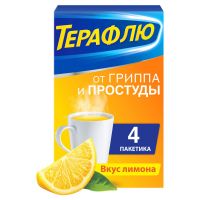 Терафлю 22.1г порошок для раствора для приёма внутрь №4 пакетики лимон (FAMAR ORLEANS)