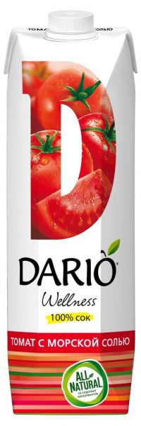 Dario Wellness (Дарио велнес) сок 0,95л томат морск. соль б/сахара (САНФРУТ ООО)