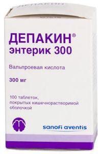 Депакин энтерик 300мг таблетки покрытые кишечнорастворимой оболочкой №100 (SANOFI-AVENTIS S.A._2)