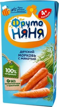 Фрутоняня нектар 200мл морковь с мякотью (ЛЕБЕДЯНСКИЙ ОАО)
