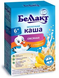 Беллакт каша молочная 250г овсянка банан (БЕЛЛАКТ ОАО)