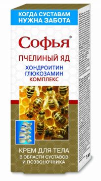 Софья пчелиный яд +хондроитин глюкозамин комплекс 75мл крем д/тела (КОРОЛЕВФАРМ ООО)