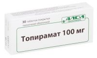 Топирамат 100мг таблетки покрытые плёночной оболочкой №30 (АЛСИ ФАРМА АО_2)