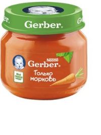 Gerber (Гербер) пюре 80г морковь (GERBER PRODUCTS COMPANY)