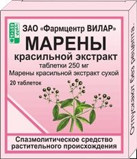 Марены красильной экстракт 250мг таб. №20 по цене от 75.23 руб в Уфе, купить Марены красильной экстракт 250мг таб. №20 (Фармцентр вилар зао) в аптеке Фармленд, инструкция по применению, отзывы